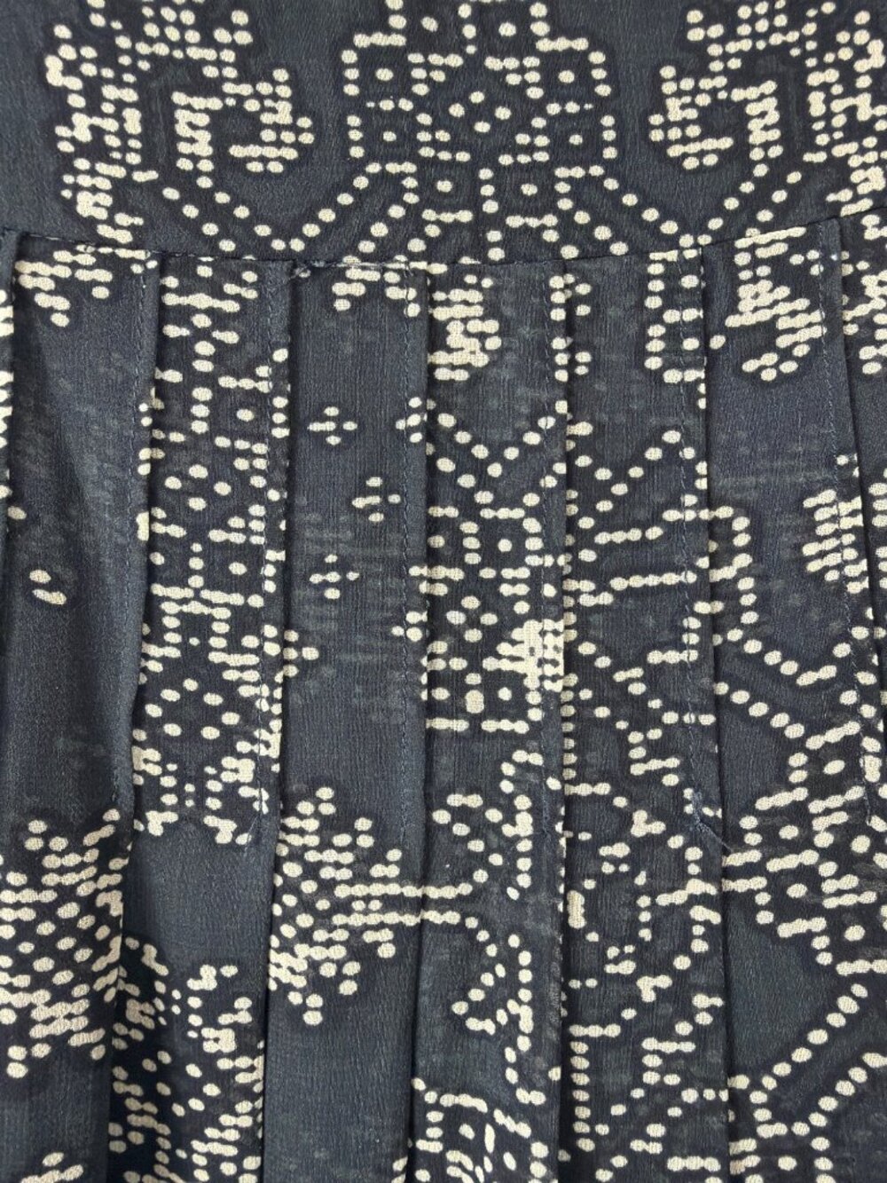 Gap Pleated Mini Skirt Black Charcoal Print A-Line Preppy Chic Size 6 Lined - Picture 6 of 14
